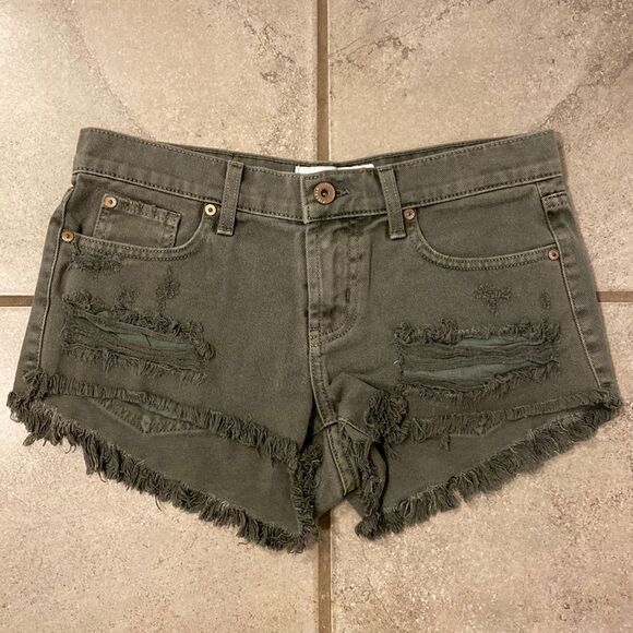 Pistola Women’s 26 Short Shorts Denim Jean Distressed Pockets Frayed - Picture 1 of 5
